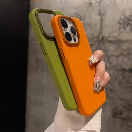 指紋防止 iphone15/15proケース  高級感 iphone14/13/12Proカバー  金属製カメラフレーム薄型 耐衝撃 [M3559]