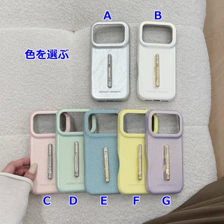 ダイヤスタンド iPhone17Pro/17ケース  レザー アイフォン16/15pro/14カバー 高品質 オシャレ[M6321]