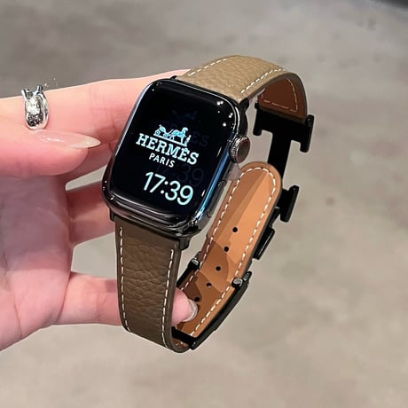 マグネット式  アップルウォッチバンド レザー シック AppleWatch S11/10 バンド 高級感 Ultra series8 7 6 5 4  3 2 SE SE2 おしゃれ[M6175]