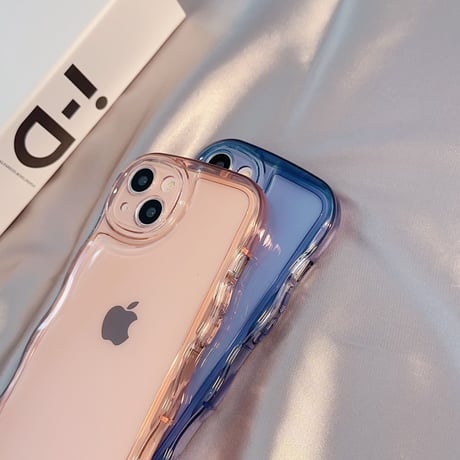 波紋枠 iPhone15/14proケース 落下防止 アイフォン13/12/11pro透明カバー 全面保護 使いやすい 軽量[M2842]