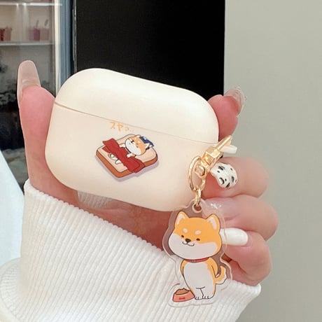 柴犬/猫 Airpods 4ケース チェーン付 かわいい Airpods3/Pro2ケース airpodsproカバー プレゼントにおすすめ[M5071]