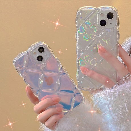 キラキラしたシール  お洒落 iphone16/15/14/13/12/11ケース対応   可愛い 光る 取り付け/取り外し自由 ファッションセンスいい[M2145]