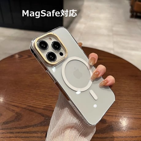 iPhone15Pro/15ProMaxケース クリア MagSafe対応 黄ばまない アイフォン14/13proカバー カッコイイ 頑丈 [M3528]