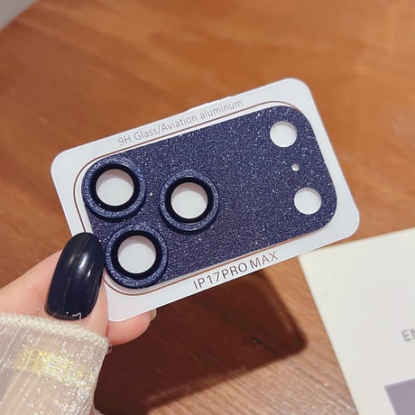 キラキララメレンズカバー iPhone17ProMax/17Pro 17/16/15proカメラレンズフィルム  輝く 保護力強い 美しい 頑丈 [M5771]