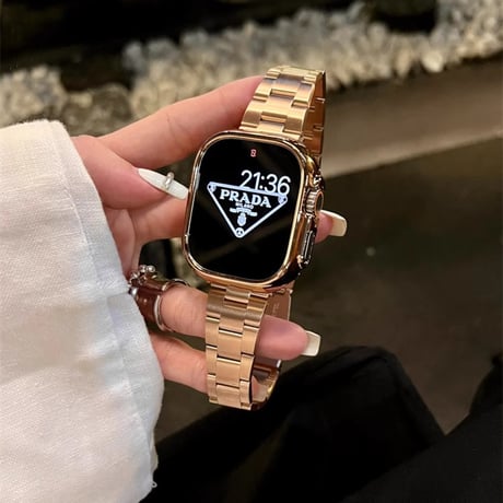 アップルウォッチ バンドベルト ステンレス鋼 高級感 AppleWatch hand Ultra2/1/SE2/1/Series9/8/7/6/5/4/3/2/1 おしゃれ[M4643]