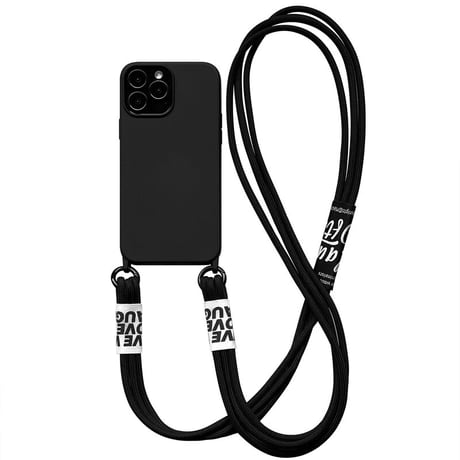 韓国風 アイフォン14max/13promaxケース  ブラック系 ストラップ付 iphone12mini/11promaxカバー   シンプルコーデ 可愛い  便利 クール 人気品[M2150]