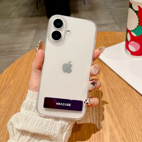 スタンド付 iPhone16plus/16proケース マット 指紋防止 iPhone15Promax/14/13miniカバー 薄型軽量 シンプル [M5403]