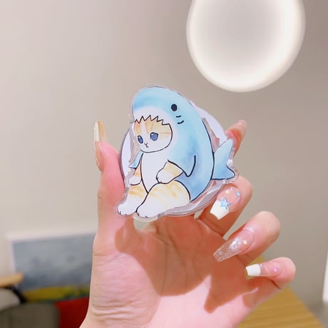 Panda Catスマホグリップ マグセーフ式 折り畳み式グリップトーク パンダ 卓上スタンド機能付き 耐久性あり ギフトに最適[M3749]