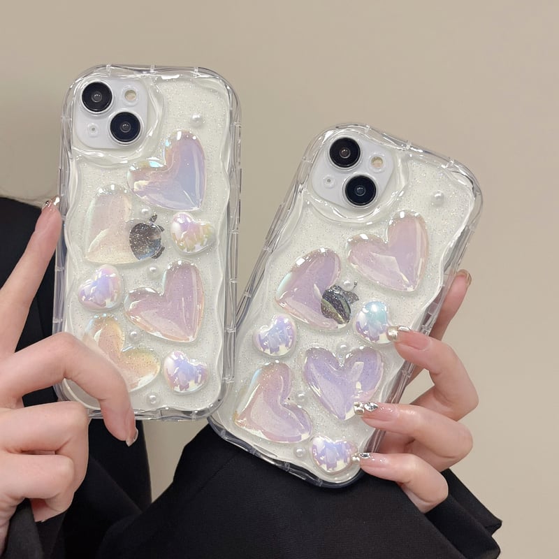 ハート iPhone16/15pro/14/13proケース レーザー光る iPhone12p ハート iPhone16/15pro/14/13proケース レーザー光る iPhone12p