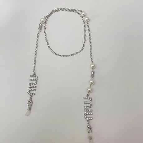 AirPods用ネックストラップ オシャレ パール 落下紛失防止 可愛い ワイヤレス Bluetooth イヤホンストラップ  ホルダー  オシャレさんが愛用 人気[M4877]