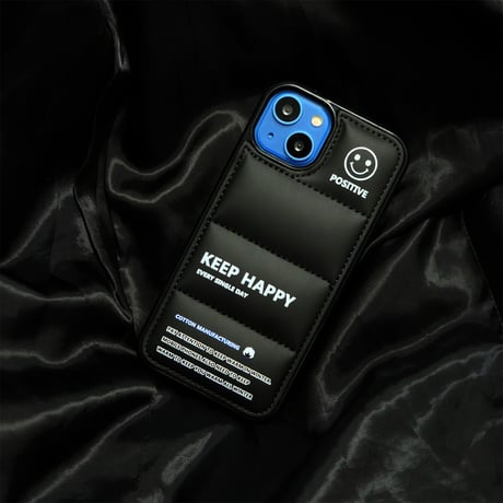 ダウン 笑顔iPhone14pro/14plusスマホケース にこちゃん Keep Happy アイフォン13/12/11proカバー ファッション 高品質 男女兼用 プレゼントに最適 [M2587]