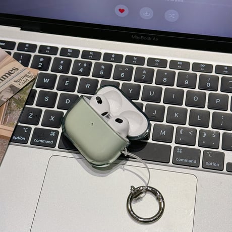 黄ばまない Airpods 4ケース リング付 高透明 AirpodsPro2ケース  シンプル風  airpods3カバー お揃い 全面保護 6色お揃い [M4769]