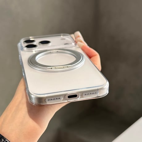 MagSafeリングスタンド iPhone17ProMax/17proケース 高透明 iPhone17/17Airカバー 耐衝撃 薄型 黄ばまない [M5606]