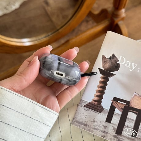 大理石調 Airpods４ケース グラデーションカラー Airpods3/Pro2ケース airpodsproカバー リング付き ギフトにおすすめ[M5161]