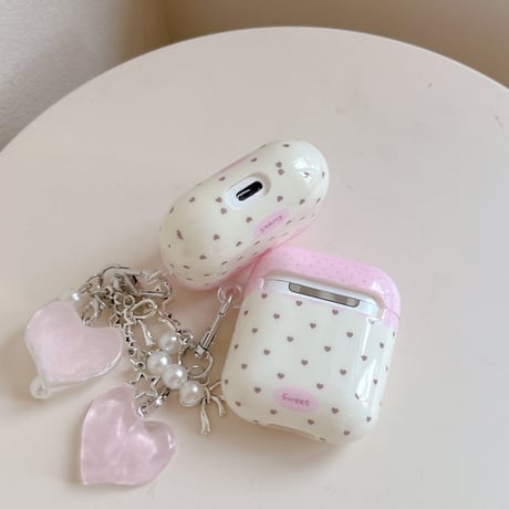 大人可愛い Airpods Pro3ケース 光沢感 Airpods4/3カバー pro2/pro1 リング/キーホルダー  甘めコーデにおすすめ[M6211]