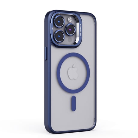指紋防止 Magsafeスタンド iPhone15pro/15promaxケース 強化ガラスレンズフィルム iphone14Pro/13/12ケース 高品質耐衝撃[M3750]