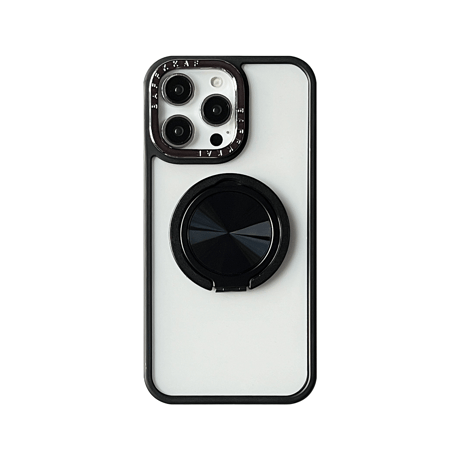 リングスタンド付 iPhone15Pro/15ProMaxケース シンプル 黄ばまないiphone14/13/12promaxカバー 頑丈[M4144]