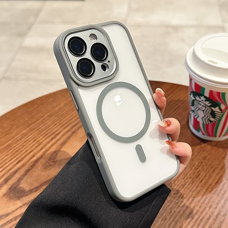 レンズ保護 iPhone16pro/15promaxケース Magsafe対応 耐衝撃加工 アイフォン14pro/13/promax/12カバー 黄ばまない 高品質 耐久性ある[M4903]