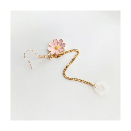 ヒナギク AirPods用イヤークリップ 落下紛失防止 花 可愛い イヤホンストラップ  ホルダー   おしゃれ 人気 2点[M6249]