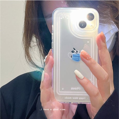マスク顔 iphone13/12proカバー   可愛い透明アイフォン11/xrケース  面白い プレゼントにおすすめ 使いやすい[M1717]