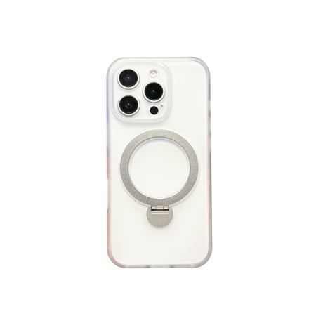 指紋防止 iPhone16Pro/16Promaxケース 360度回転スタンド MagSafe iPhone15pro/14proカバー 丈夫 デザートチタニウム[M4653]