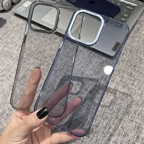 高透明感黄ばまない iPhone14pro/14promaxケース ハード iphone13/13promaxカバー  薄型  金属カメラ枠/ボタン 頑丈[M2313]