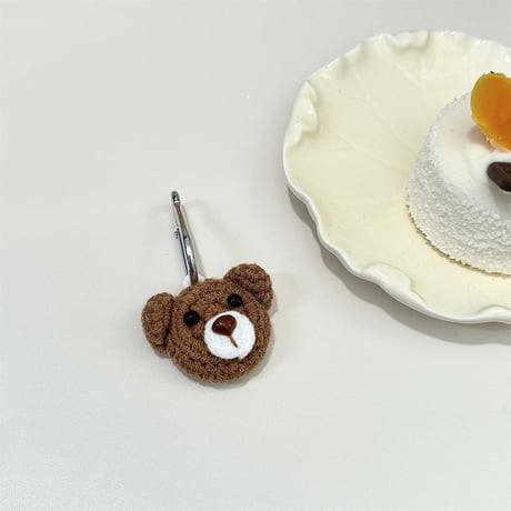 ニット airtagsケース 花/獅子/熊/犬/トラ 柔らかい airtags保護カバー リング付き 紛失防止 便利[M4614]