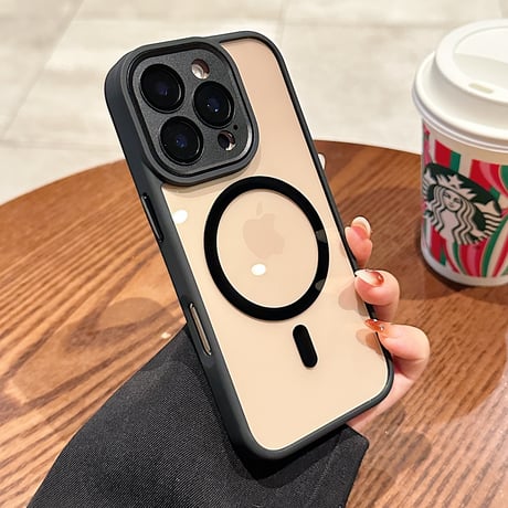 レンズ保護 iPhone16pro/15promaxケース Magsafe対応 耐衝撃加工 アイフォン14pro/13/promax/12カバー 黄ばまない 高品質 耐久性ある[M4903]