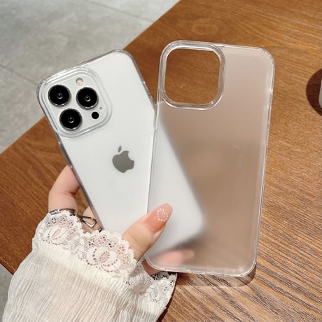 指紋防クリア iphone14Plus/13proケース 高透明感 iphone12/11proカバー  シンプル風 1.5 mm厚さ  頑丈 持ちやすい [M2079]