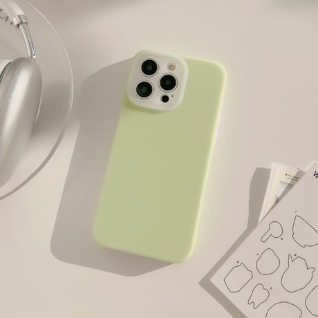 淡色系 iPhone15Pro/15ケース シリコン製 iPhone14Pro/13/12カバー 手さわりいい 丈夫 包装BOX付[M4502]