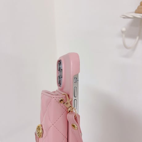 カード収納/小銭入れ iPhone15/15proケース レザー アイフォン13/12/11proケース ストラップ 高品質 有名人愛用[M3502]
