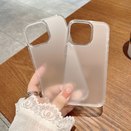 指紋防クリア iphone14Plus/13proケース 高透明感 iphone12/11proカバー  シンプル風 1.5 mm厚さ  頑丈 持ちやすい [M2079]