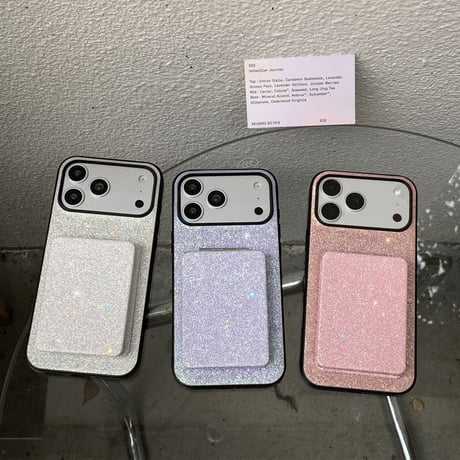 ダブルミラースタンド付 iPhone17Pro/17ケース ダイヤとラメいり iPhone16Promax/15pro/14ケース キラキラ感 高品質[M6356]