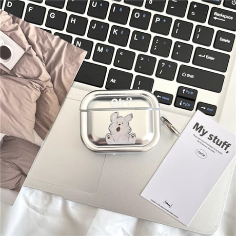 【Airpods4】犬ちゃん AirPodsPro2/Airpods3ケース シルバーカラー airpods3/2ケース かわいい ギフトにおすすめ[M3920]