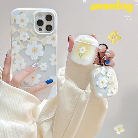 花柄 頑丈耐衝撃 airpods第三世代ケース  可愛い airpodsproカバー  第1/2世代対応  フック付き  美しい [M1630]