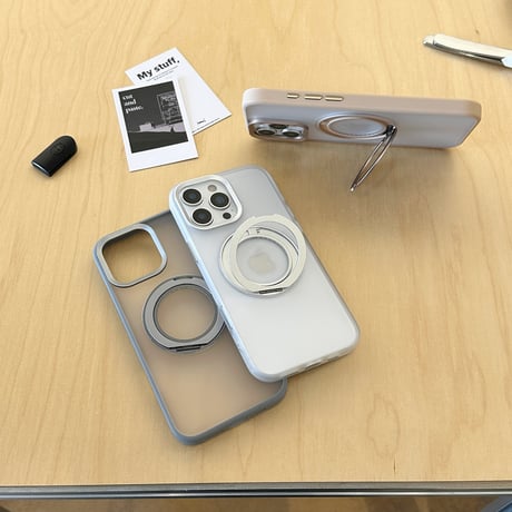 Magsafeリングスタンド iPhone16Pro/16ProMaxケース 高品質高機能 iPhone15Pro/14proケース 定番 指紋防止 飽きないデザイン[M5141]
