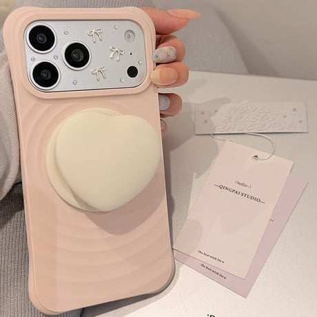 高品質 耐衝撃 iPhone17/17Proケース MagSafe対応 iPhone16Pro/15/14ケース ハートグリップ シンプル 高級感 [M6161]