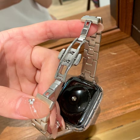 高級感 Apple watch Series10バンド おしゃれ金属 アップルウォッチバンド Ultra series8 7 6 5 4  3 2 SE SE2 高品質 セレブ愛用[M5201]