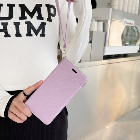 手帳型 iphone14/15proケース  レザー 高品質 iphone13mini/12/11カバー  ストラップ付 カード/お札/写真収納 スタンド[M3129]