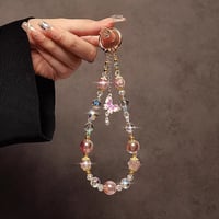 蝶 スマホストラップ 高級感 チェーンストラップ  キーチェーン iPhone17 全機種対応 ファッション 美しい エレガント オシャレ[M5569]