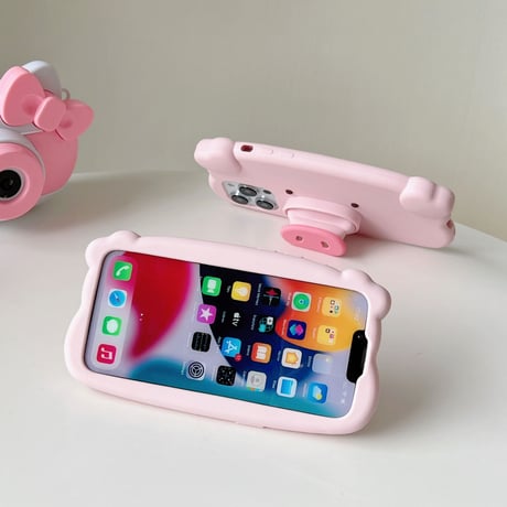 ブタ iphone14/13ケース 鼻スタンド  アイフォン12pro/11ケース  かわいい 高品質シリコン製 頑丈 ギフトにおすす[M3046]