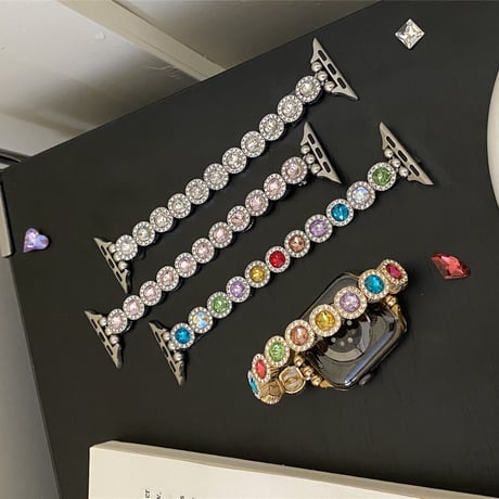 キラキラダイヤ AppleWatchバンド 綺麗 金属 アップルウォッチバンド Series10/9 Ultra series8 7 6  2 SE SE2 高品質 セレブ愛用[M5644]