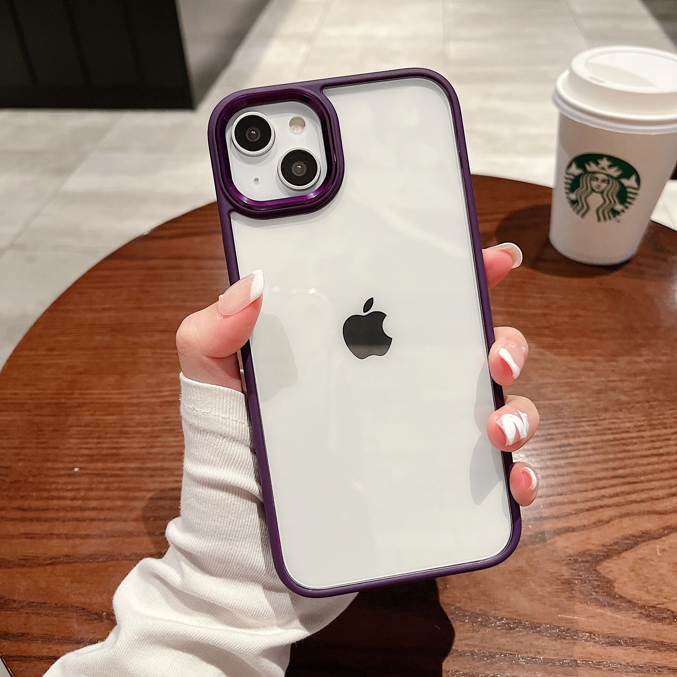 ディープパープル iphone14pro/14promaxケース 高品質高透明感