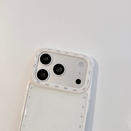 ダイヤリボンスタンド iPhone17Pro/17ケース ストーンライン iPhone16Pro/15/14ケース 淡色系 ガーリーファッション[M6338]