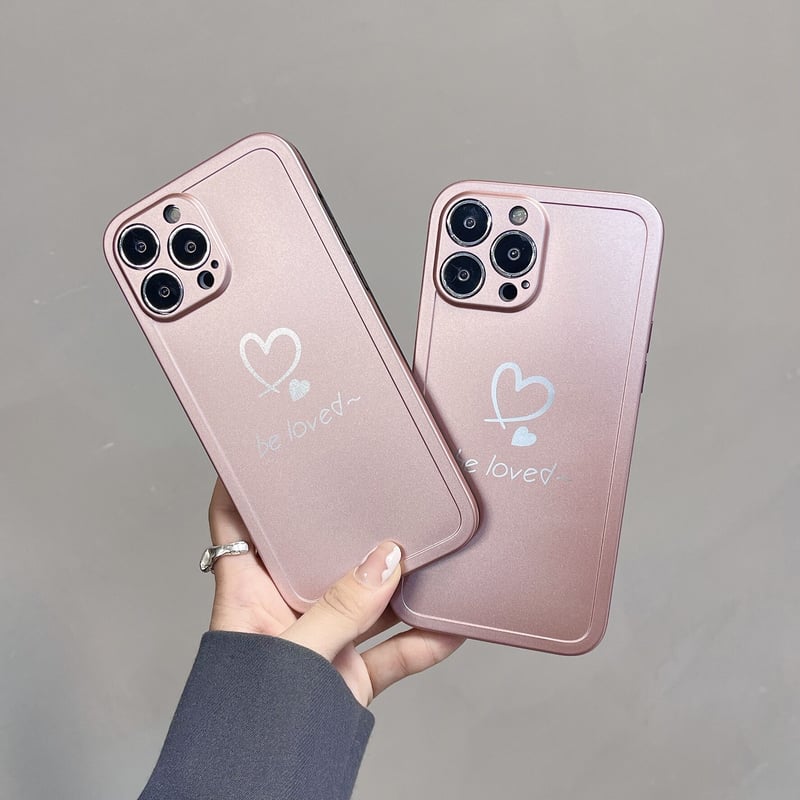 ピンクゴールド iphone13/13promaxケース ハート柄 オシャレ ピンクゴールド iphone13/13promaxケース ハート柄 オシャレ