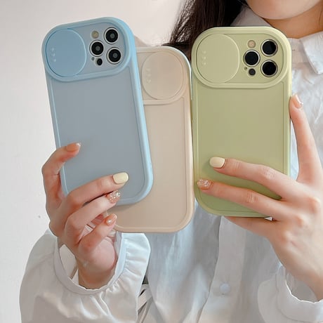 カメラレンズカバー付き iphone13/12promaxケース  シンプル iphone11/XSカバー カラフル  お揃い 頑丈[M1926]