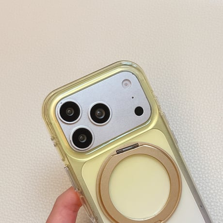 グラデーションカラー iPhone17Pro/17ケース MagSafeリングスタンド iPhone16Pro/15pro/14ケース 高透明 高品質[M6504]