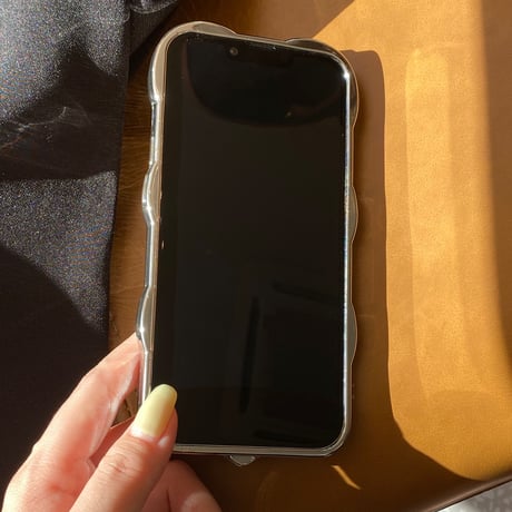 ハート型ミラー アイフォン14/13proケース 高級感シルバー ストラップ付  iphone12/11カバー  艶あり 個性 お洒落[M2110]