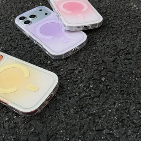 グラデーションカラーiPhone17/17Proケース MagSafe対応 iPhone17ProMax/Air/16/15promaxケース オシャレ 丈夫 [M5906]