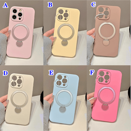 リング付 iPhone16/16Proケース Magsase対応 シリコン iPhone15/14Pro/13ケース 多機能 指紋防止 丈夫  [M4592]